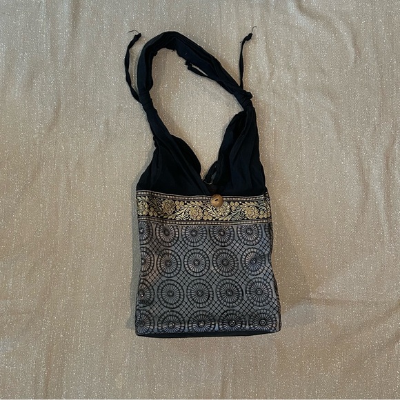 Handbags - Silver and gold printed tote bag
